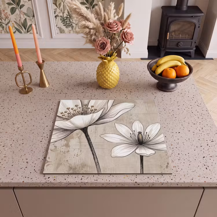 Herdabdeckplatte - Modern - Design - Weiß — 3