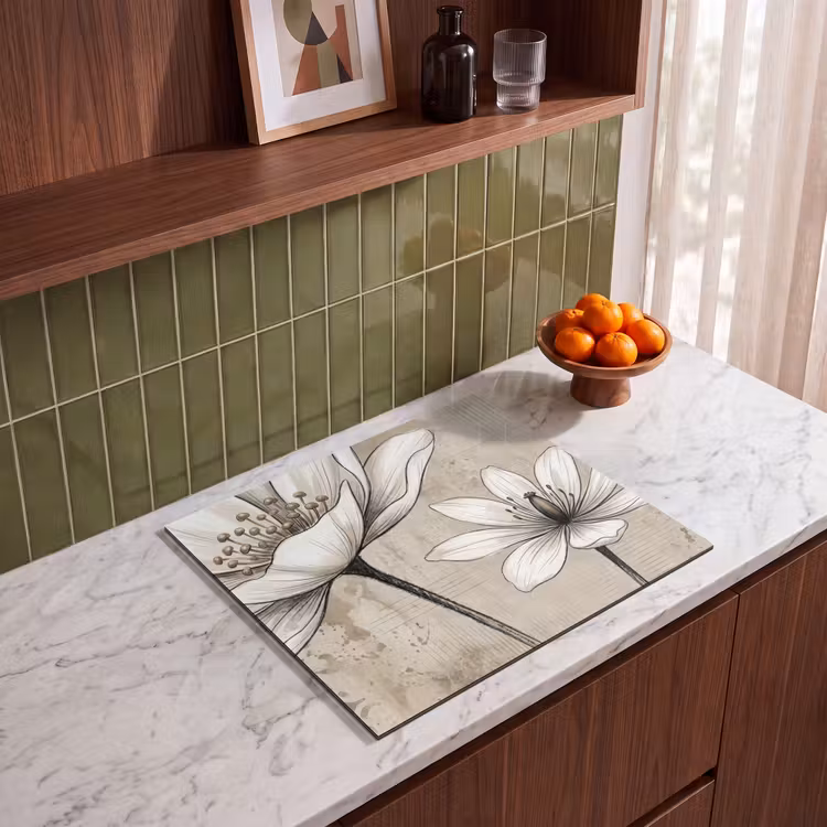 Herdabdeckplatte - Modern - Design - Weiß — 4