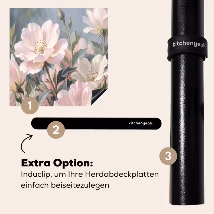 Herdabdeckplatte - Rosen - Illustration - Rosa — 8