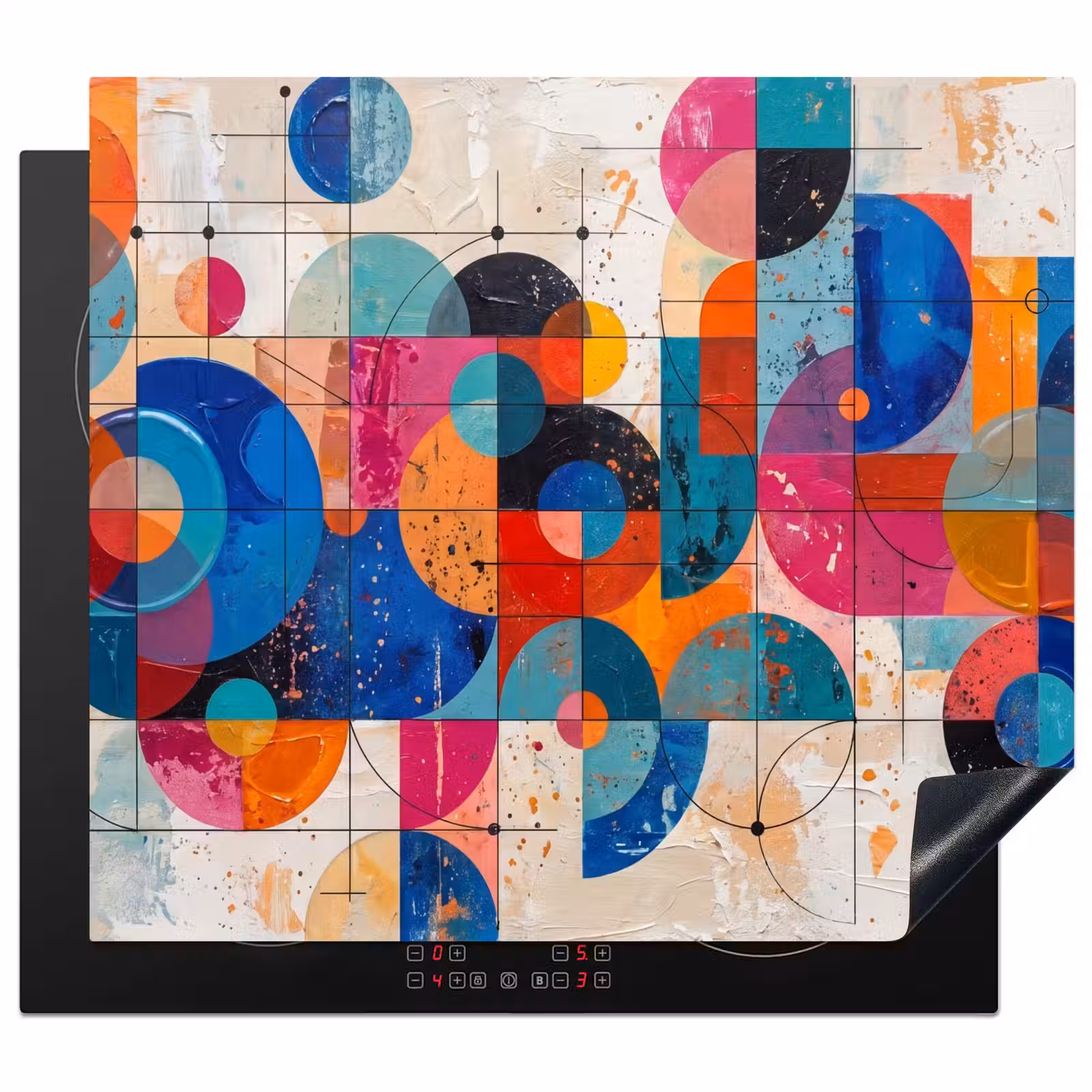 Herdabdeckplatte - Kunst - Geometrisch - Abstrakt - Farbenfroh — 1