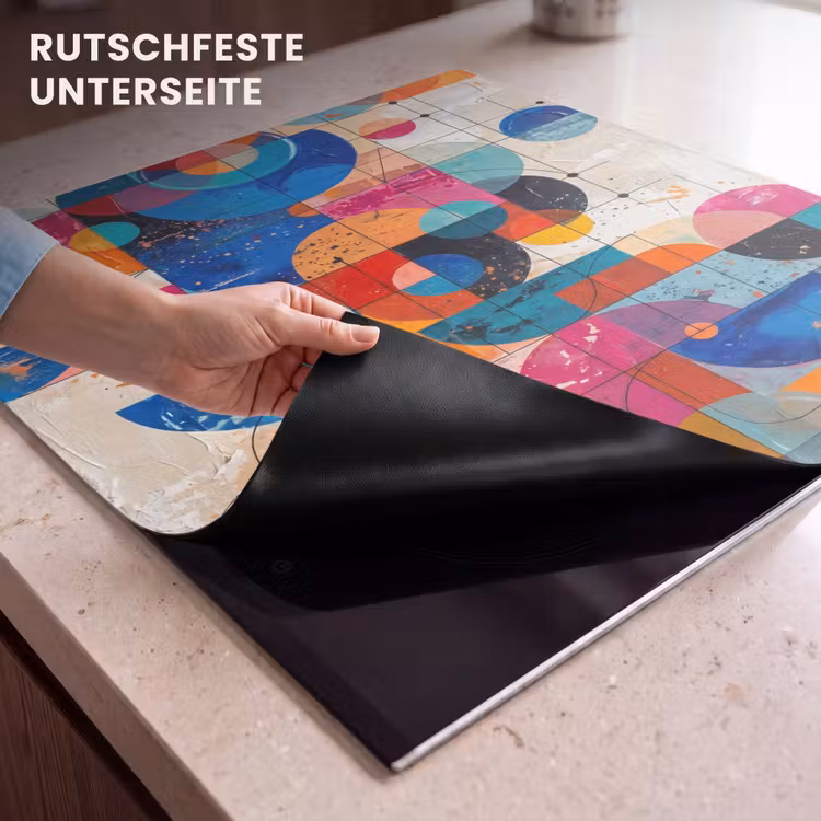 Herdabdeckplatte - Kunst - Geometrisch - Abstrakt - Farbenfroh — 6