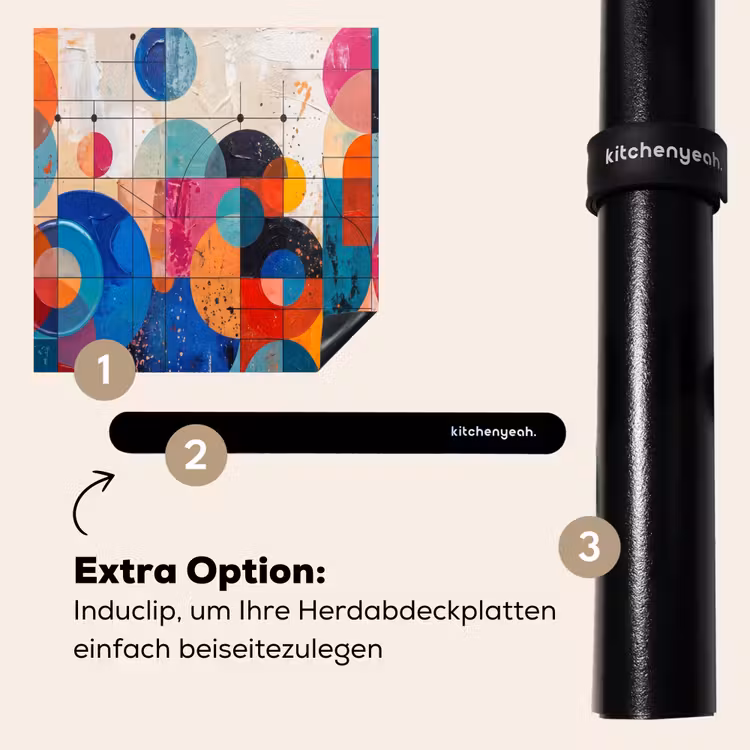 Herdabdeckplatte - Kunst - Geometrisch - Abstrakt - Farbenfroh — 8