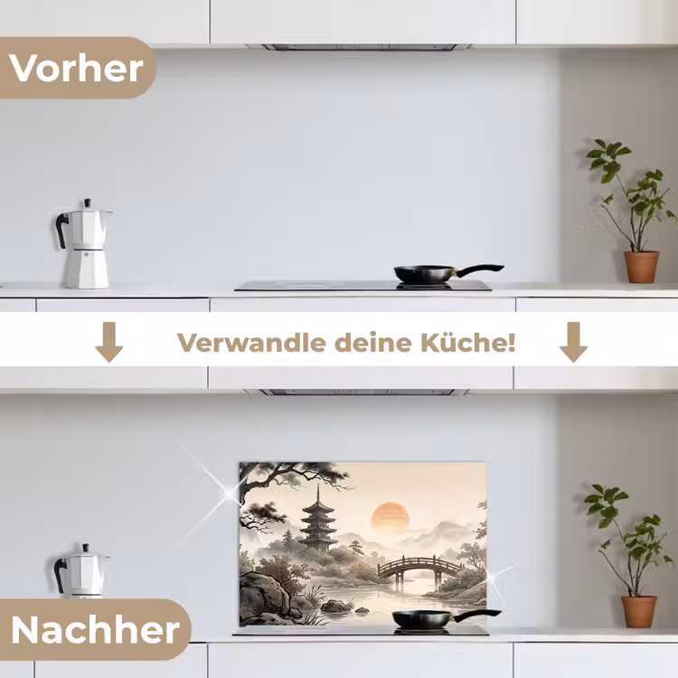 Spritzschutz Küche - Asien - Landschaft - Farbenfroh — 7