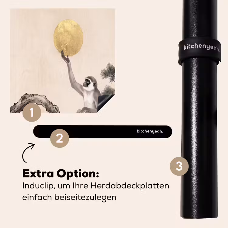 Herdabdeckplatte - Affe - Mond - Gold — 8