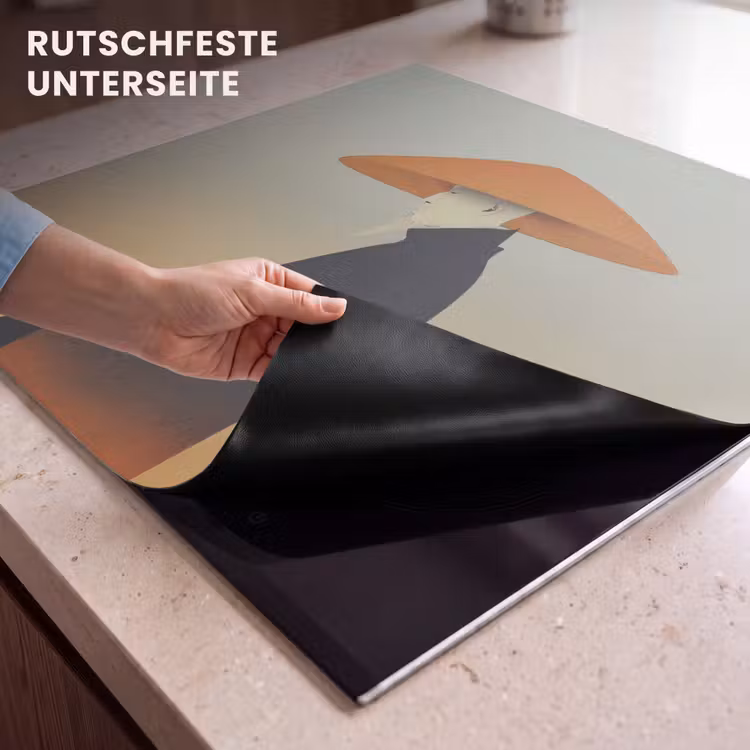 Herdabdeckplatte - Minimalistisch - Scherenschnitt - Orange — 6