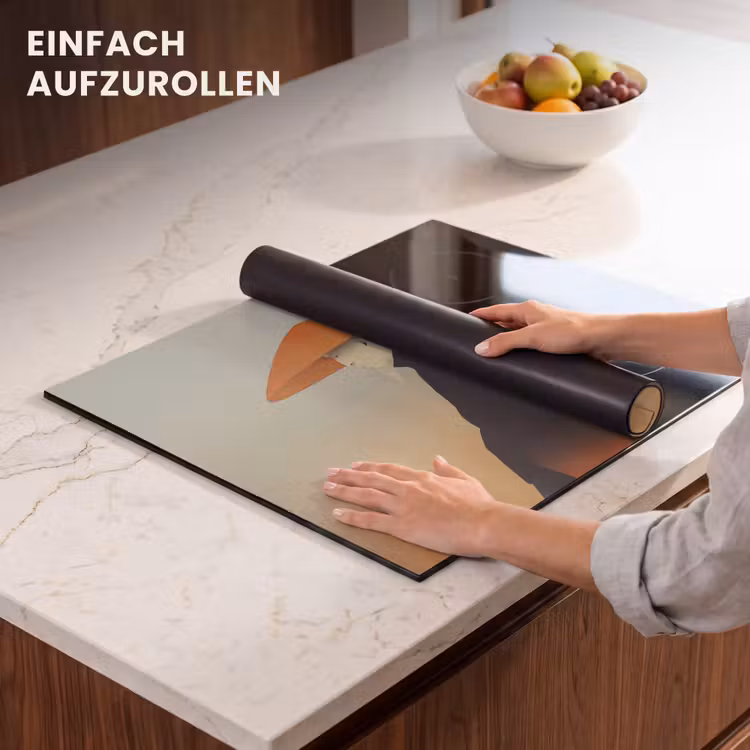 Herdabdeckplatte - Minimalistisch - Scherenschnitt - Orange — 7