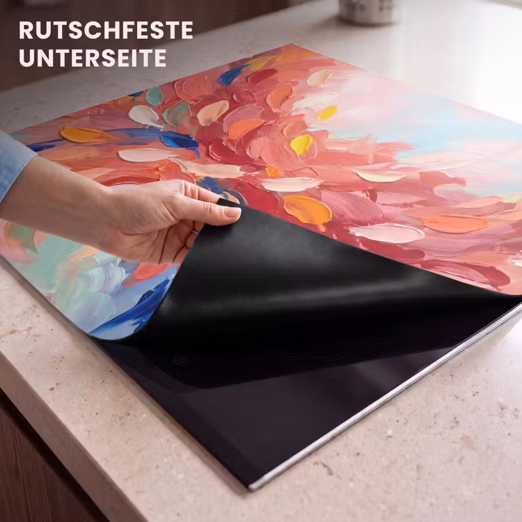 Herdabdeckplatte - Blumen - Abstrakt - Kunst - Modern — 6