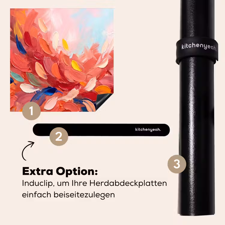 Herdabdeckplatte - Blumen - Abstrakt - Kunst - Modern — 8