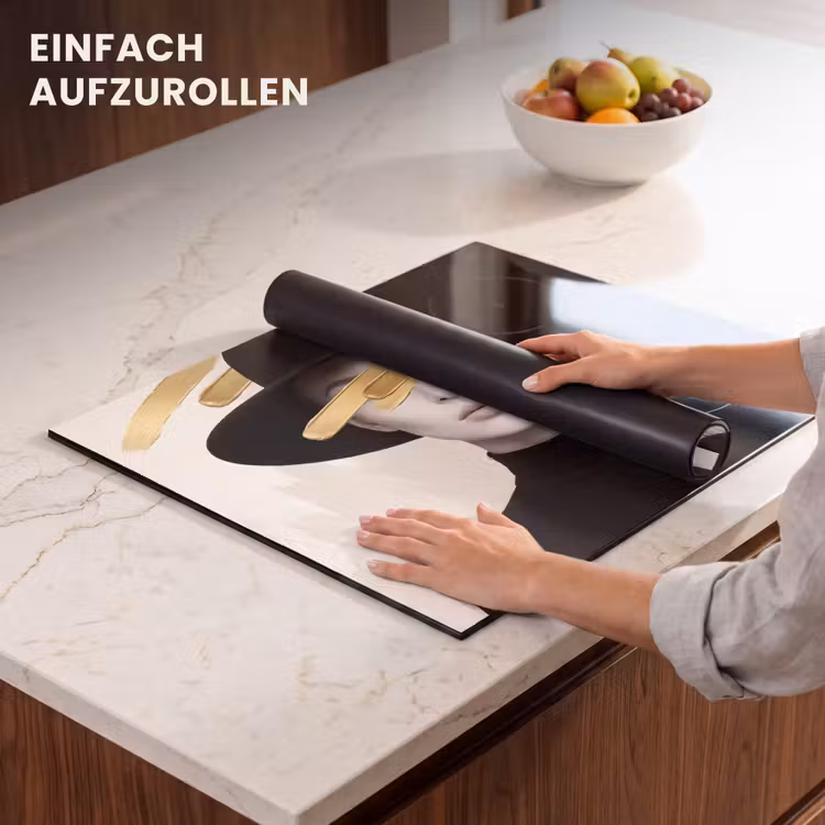 Herdabdeckplatte - Frau - Porträt - Modern - Gold - Kunst — 7