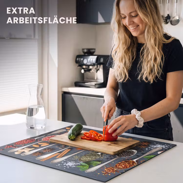 Herdabdeckplatte - Gewürze - Löffel - Kulinarisch - Farbenfroh - Stimmungsvoll — 5