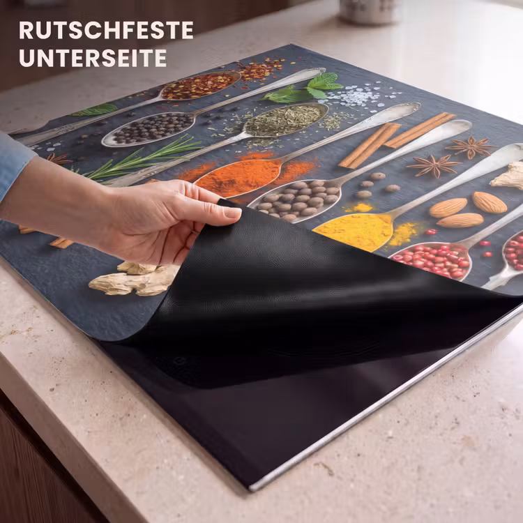 Herdabdeckplatte - Gewürze - Löffel - Kulinarisch - Farbenfroh - Stimmungsvoll — 6
