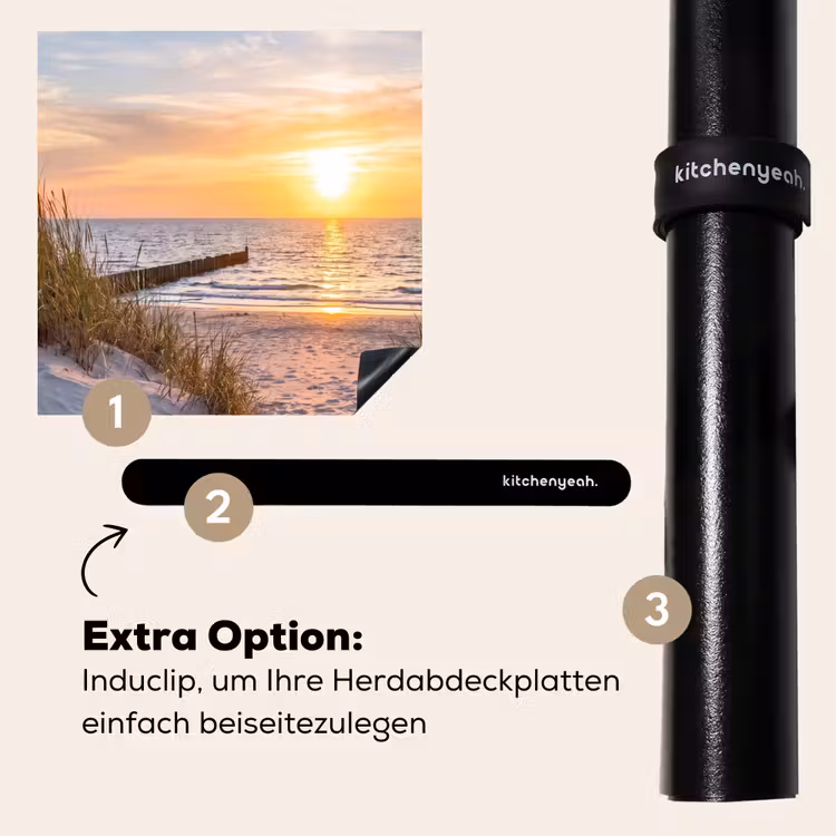Herdabdeckplatte - Strand - Sonnenuntergang - Natur - Landschaft — 8