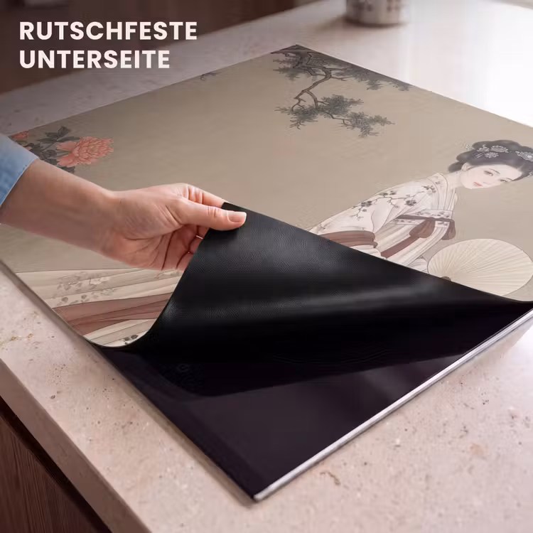Herdabdeckplatte - Frau - Asien - Kunst - Beige — 6