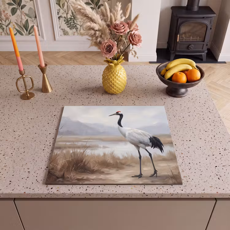 Herdabdeckplatte - Kranich - Natur - Realistisch — 3