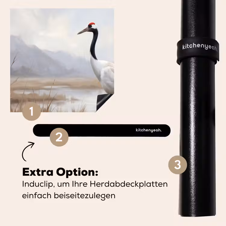 Herdabdeckplatte - Kranich - Natur - Realistisch — 8