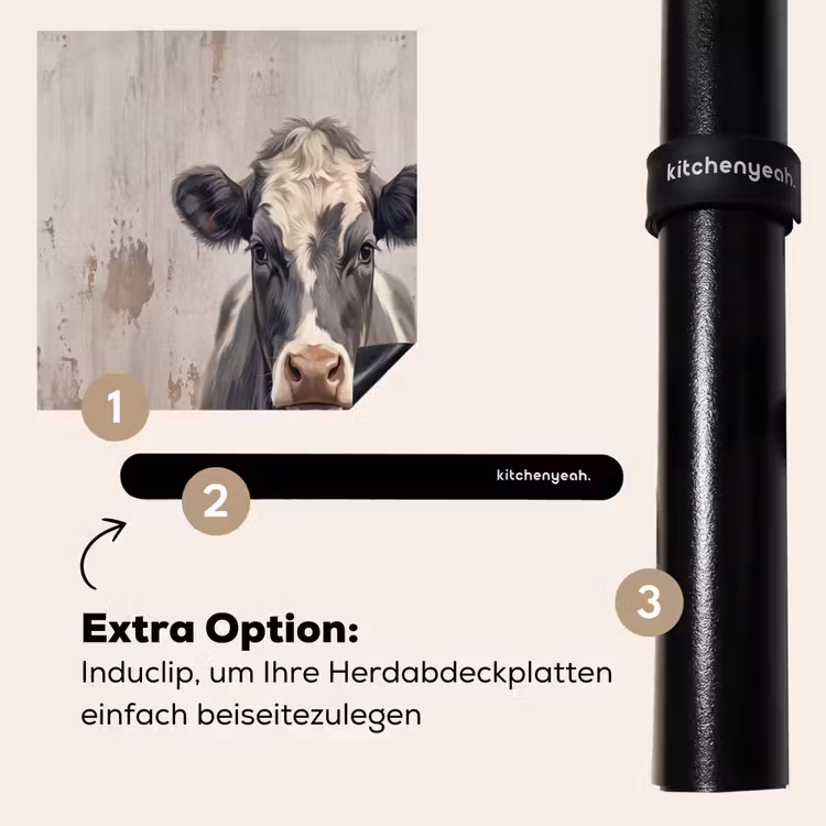 Herdabdeckplatte - Kuh - Porträt - Tiere - Modern — 8