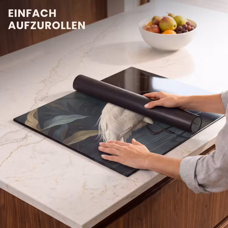 Herdabdeckplatte - Reiher - Wasser - Natur - Modern - Weiß — 7