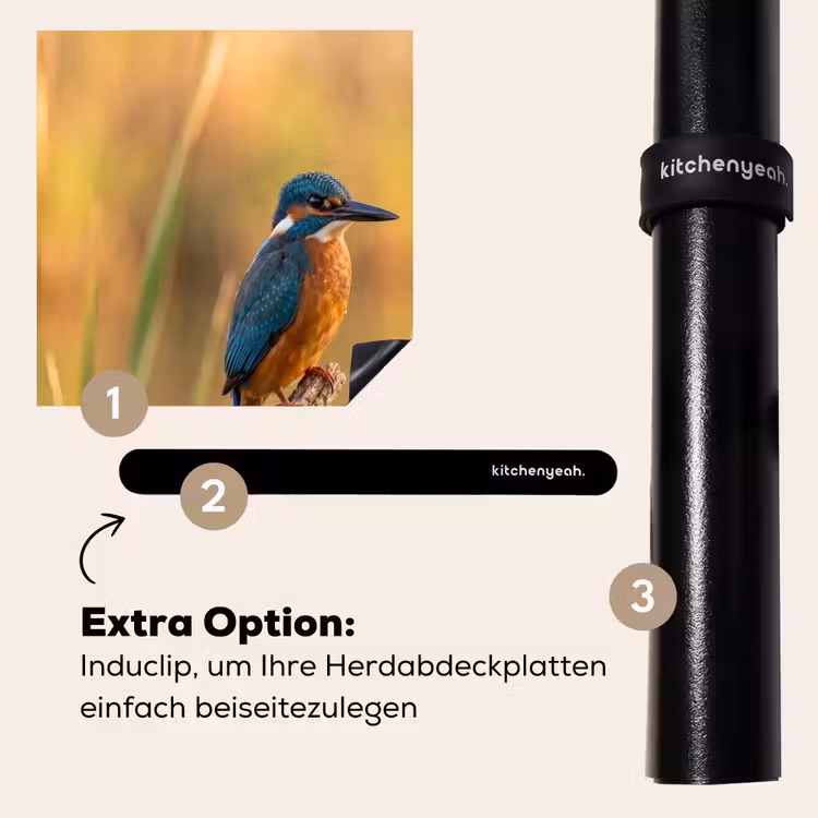 Herdabdeckplatte - Eisvogel - Zweig - Wasser - Bunt - Lebendig — 8