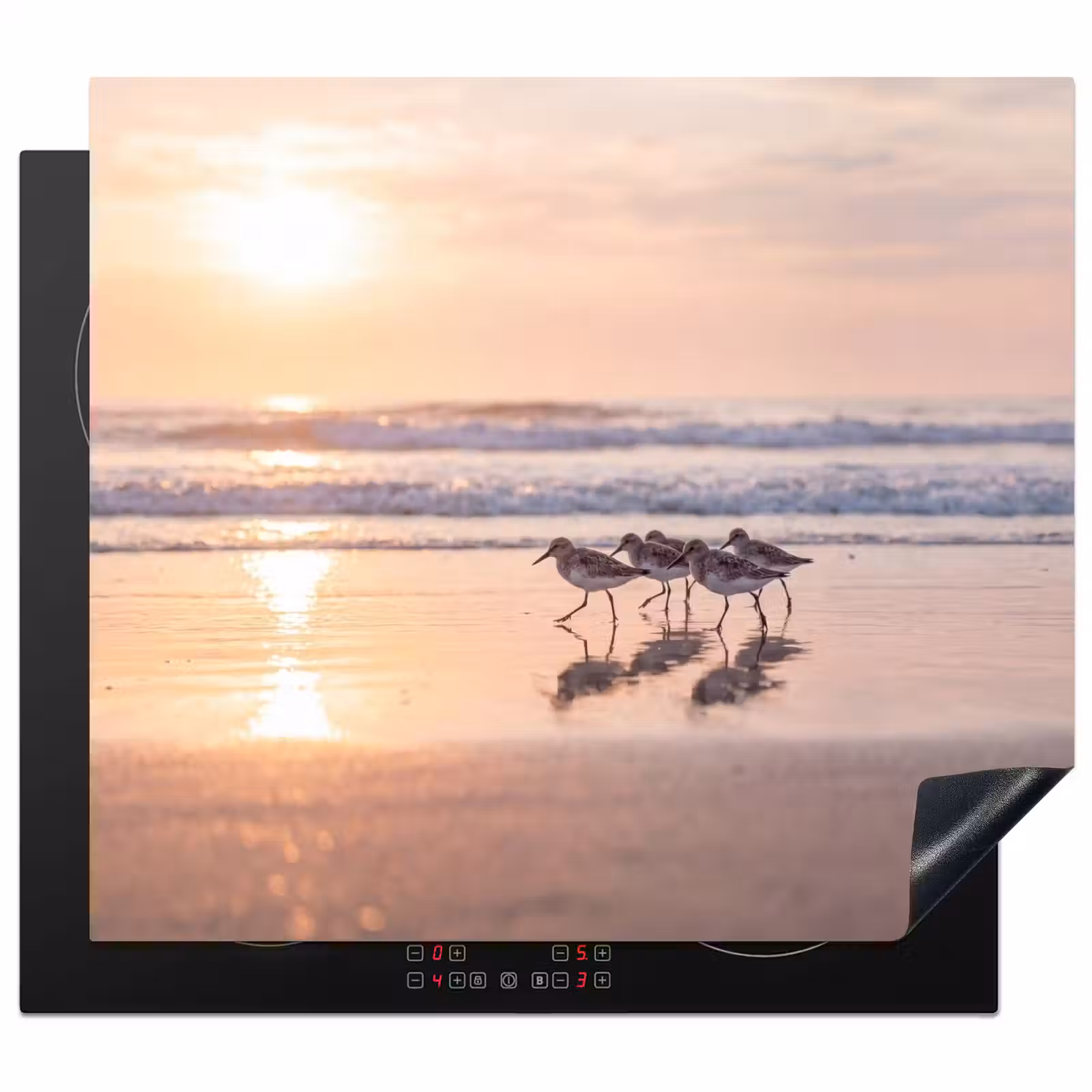 Herdabdeckplatte - Meer - Vögel - Strand — 1