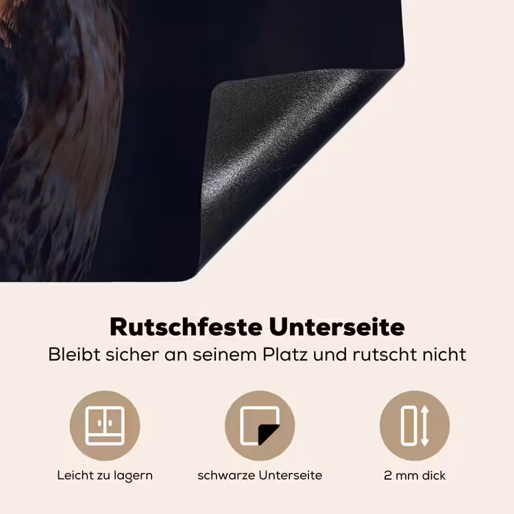 Herdabdeckplatte - Raubvogel - Mäusebussard - Braun — 6