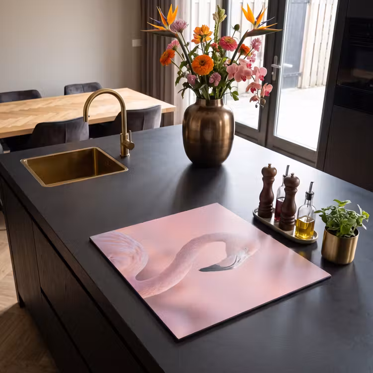 Herdabdeckplatte - Flamingo - Porträt - Rosa — 2