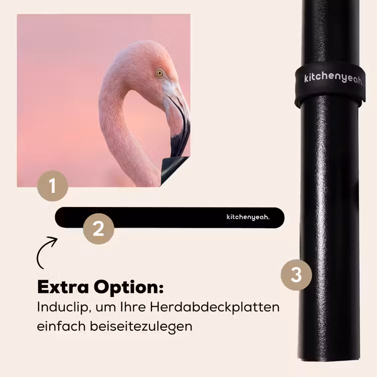 Herdabdeckplatte - Flamingo - Porträt - Rosa — 8