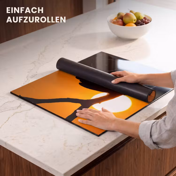 Herdabdeckplatte - Geier - Zweig - Sonne - Orange — 7