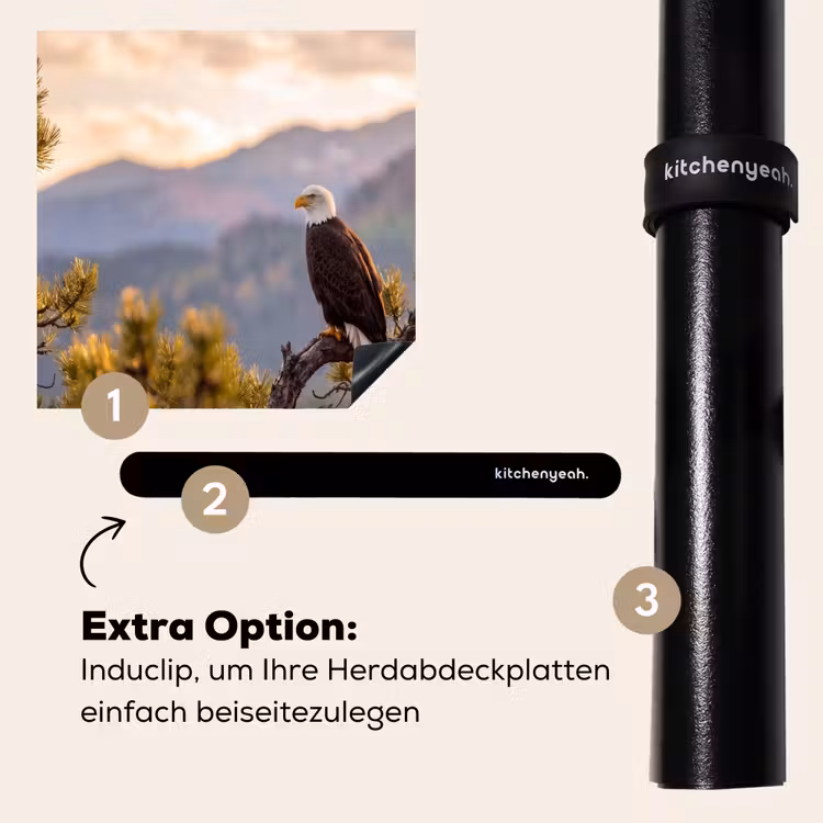 Herdabdeckplatte - Weißkopfseeadler - Baum - Berg - Grün — 8