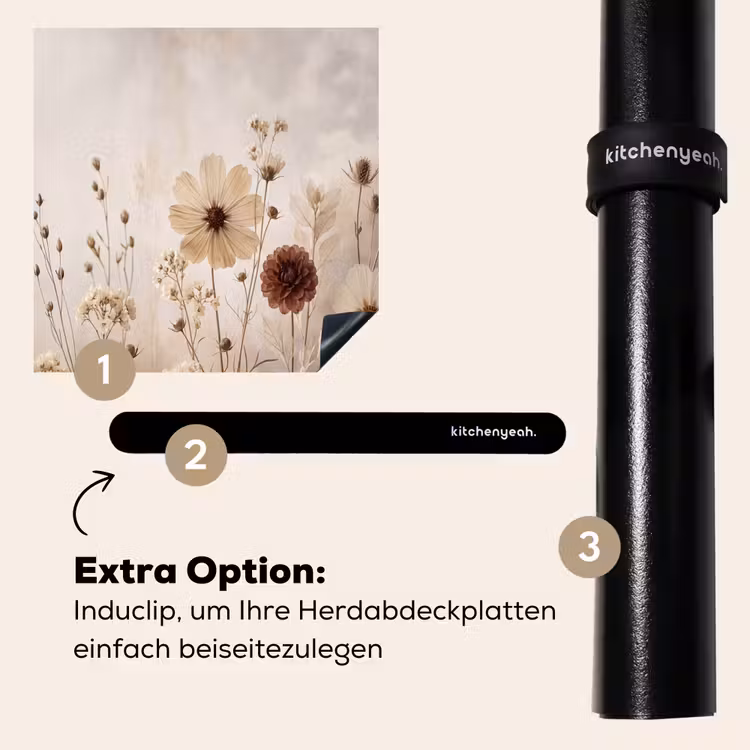 Herdabdeckplatte - Wilde Blumen - Botanisch - Vintage - Natur - Rustikal — 8