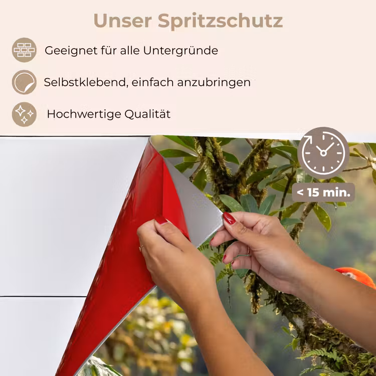Spritzschutz Küche - Ara - Dschungel - Rot — 4