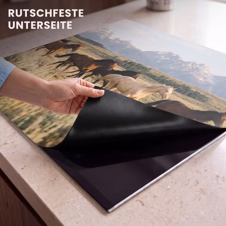 Herdabdeckplatte - Pferde - Herde - Berge - Freiheit - Wildnis — 6