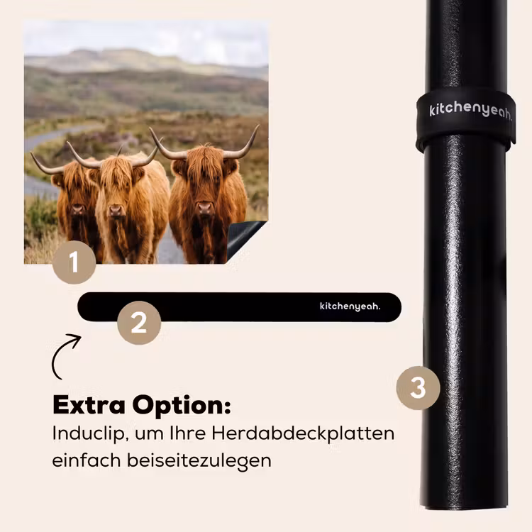 Herdabdeckplatte - Schottische Highlander - Straße - Landschaft - Herde — 8