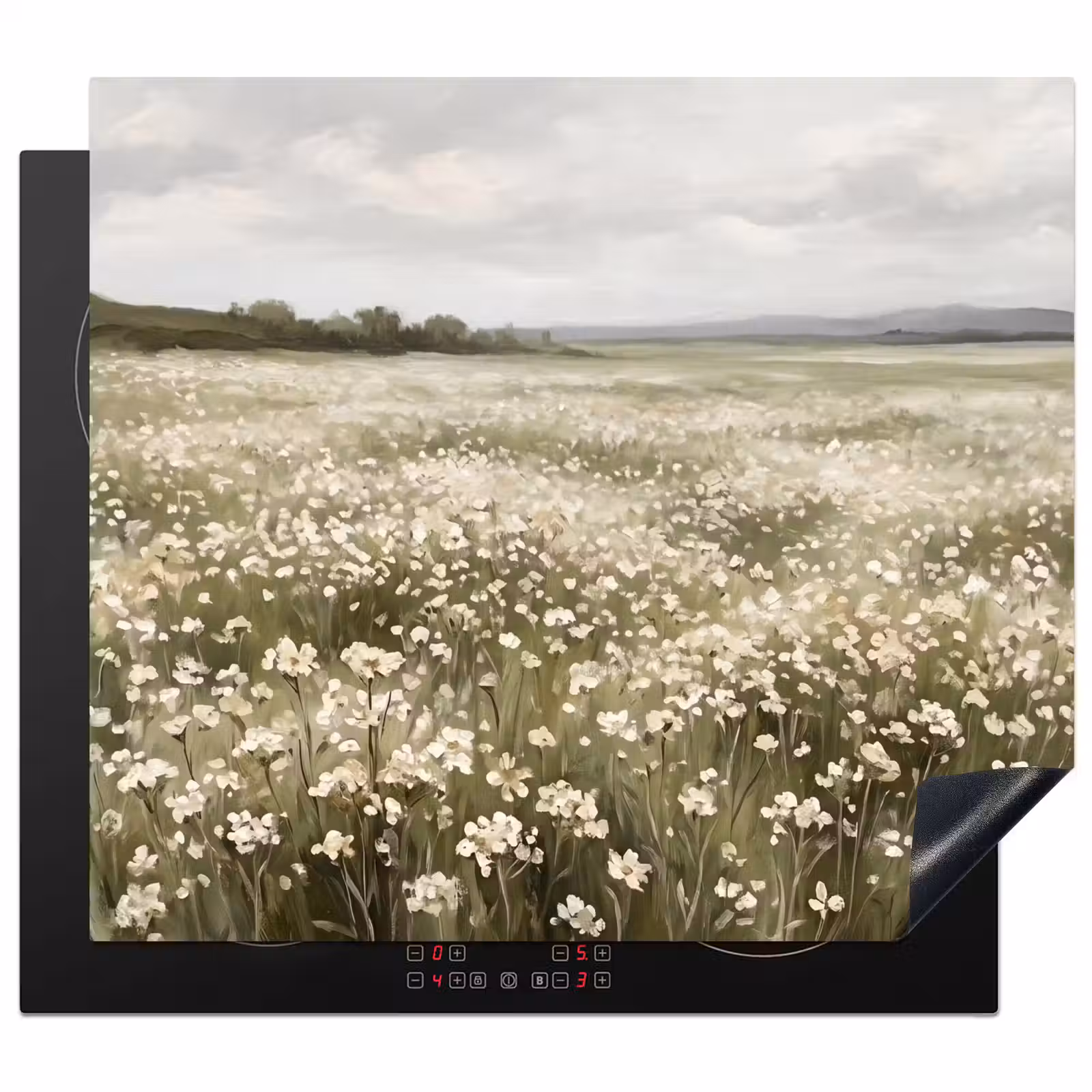 Herdabdeckplatte - Illustration - Landschaft - Weiß — 1