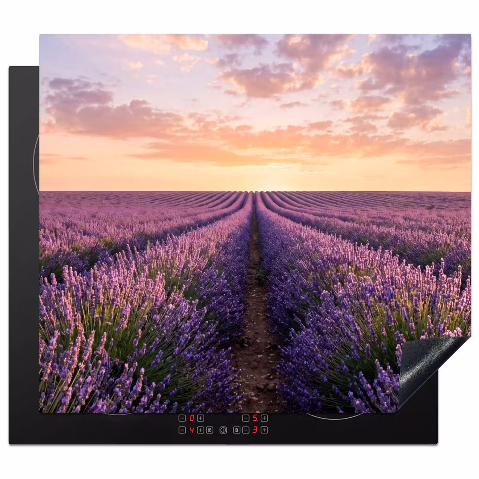 Herdabdeckplatte - Landschaft - Lavendelfeld - Violett — 1