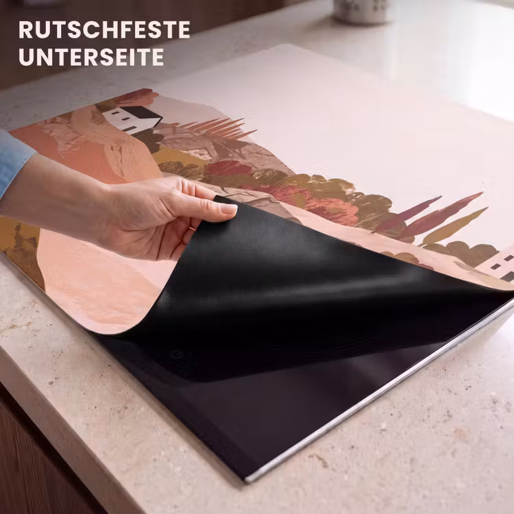 Herdabdeckplatte - Hügellandschaft - Grafik - Terrakotta — 6