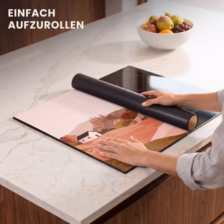 Herdabdeckplatte - Hügellandschaft - Grafik - Terrakotta — 7
