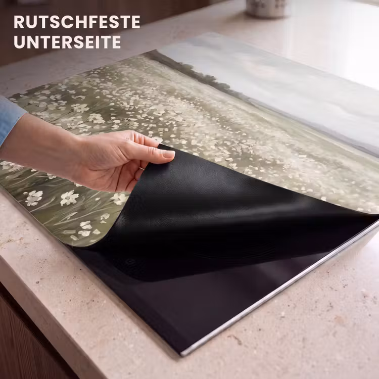 Herdabdeckplatte - Illustration - Landschaft - Weiß — 6