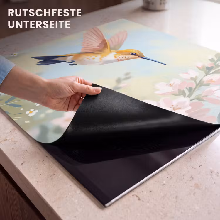 Herdabdeckplatte - Kolibri - Illustration - Farbenfroh — 6