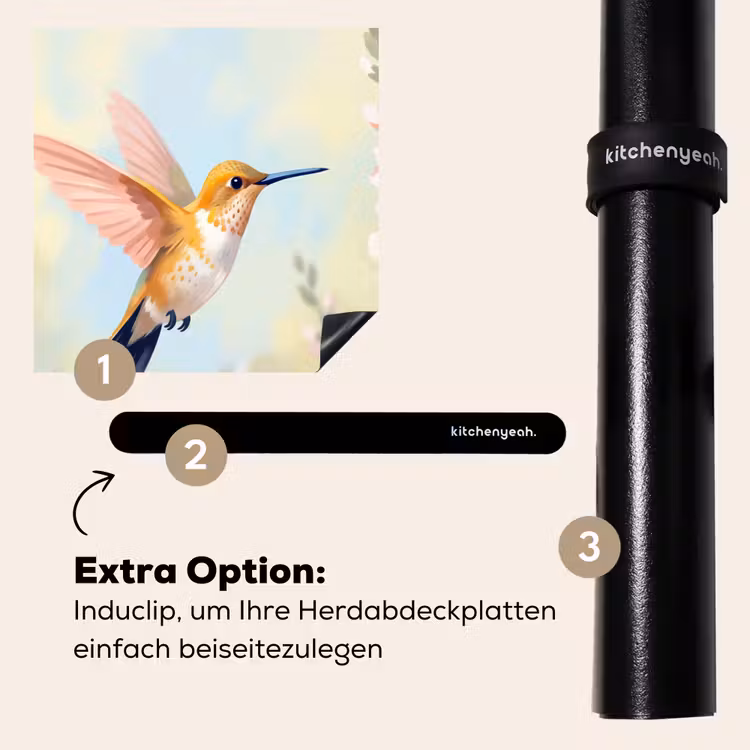 Herdabdeckplatte - Kolibri - Illustration - Farbenfroh — 8