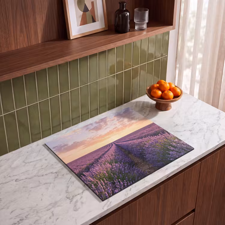 Herdabdeckplatte - Landschaft - Lavendelfeld - Violett — 4