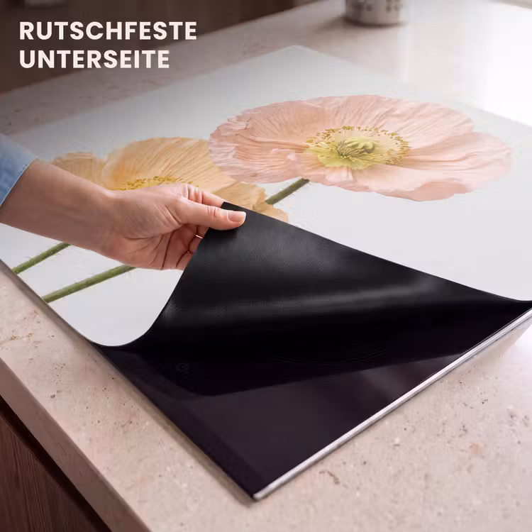 Herdabdeckplatte - Mohnblumen - Botanisch - Rosa — 6
