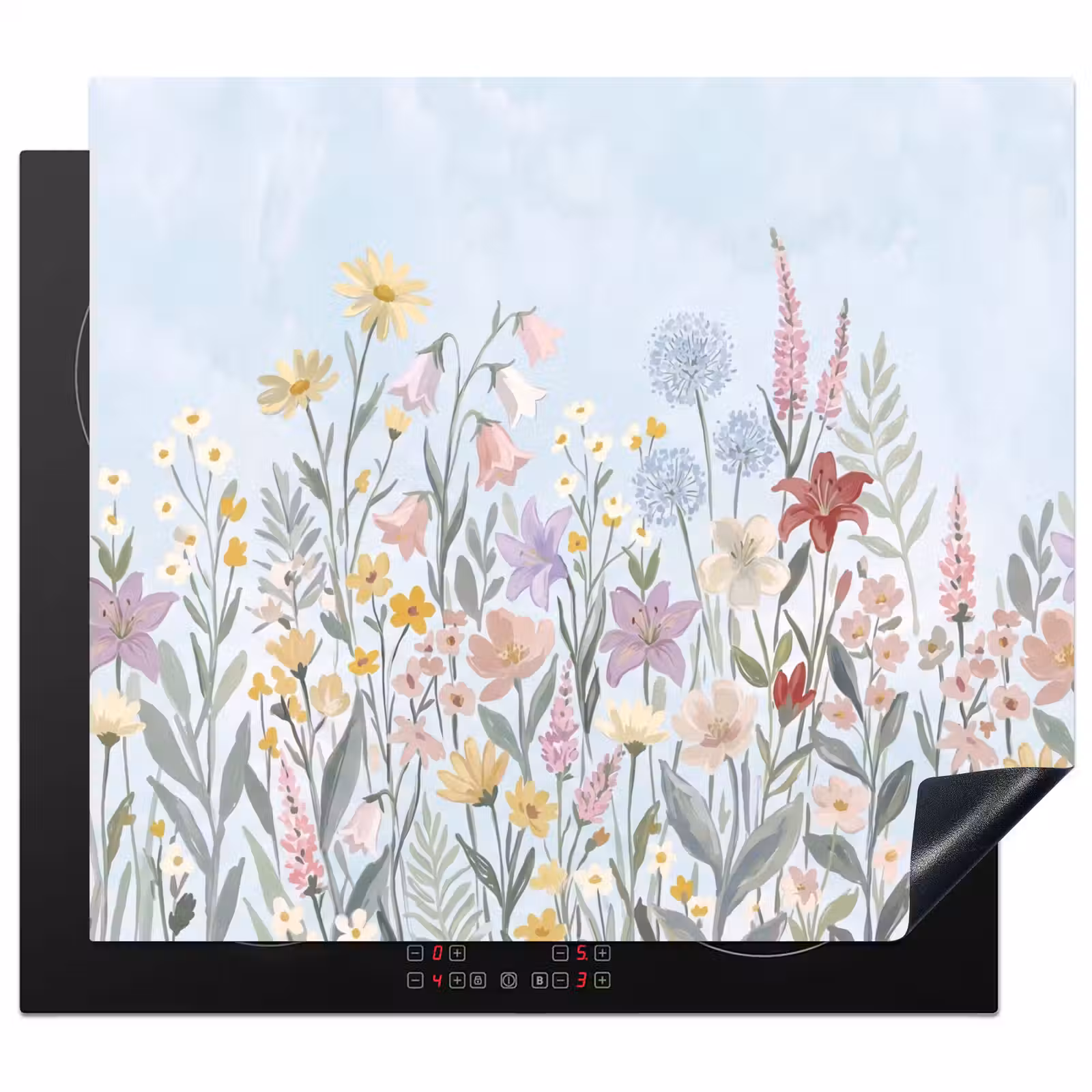 Herdabdeckplatte - Wiesenblumen - Illustration - Farbenfroh — 1