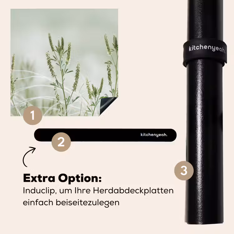 Herdabdeckplatte - Gräser - Minimalistisch - Grün — 8