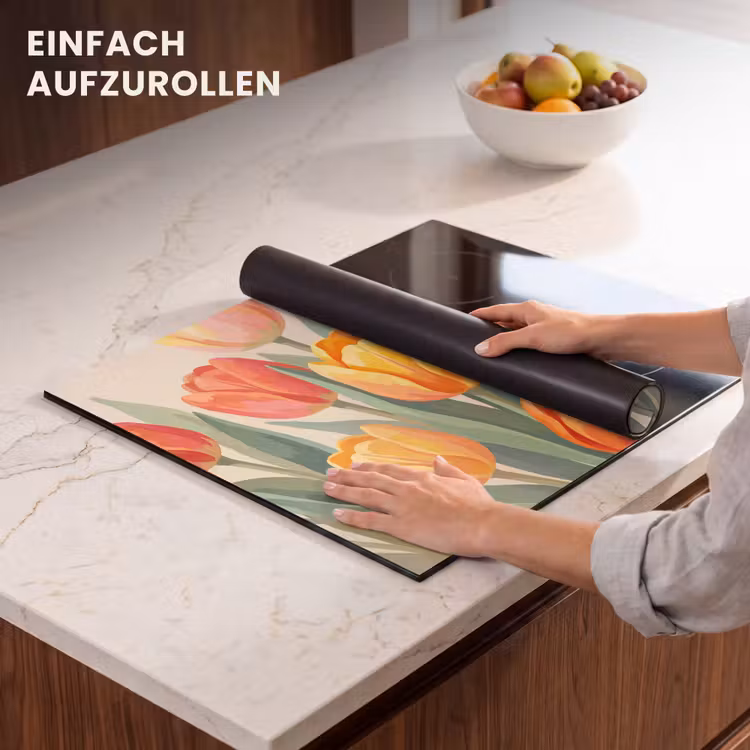 Herdabdeckplatte - Tulpen - Abstrakt - Farbenfroh — 7