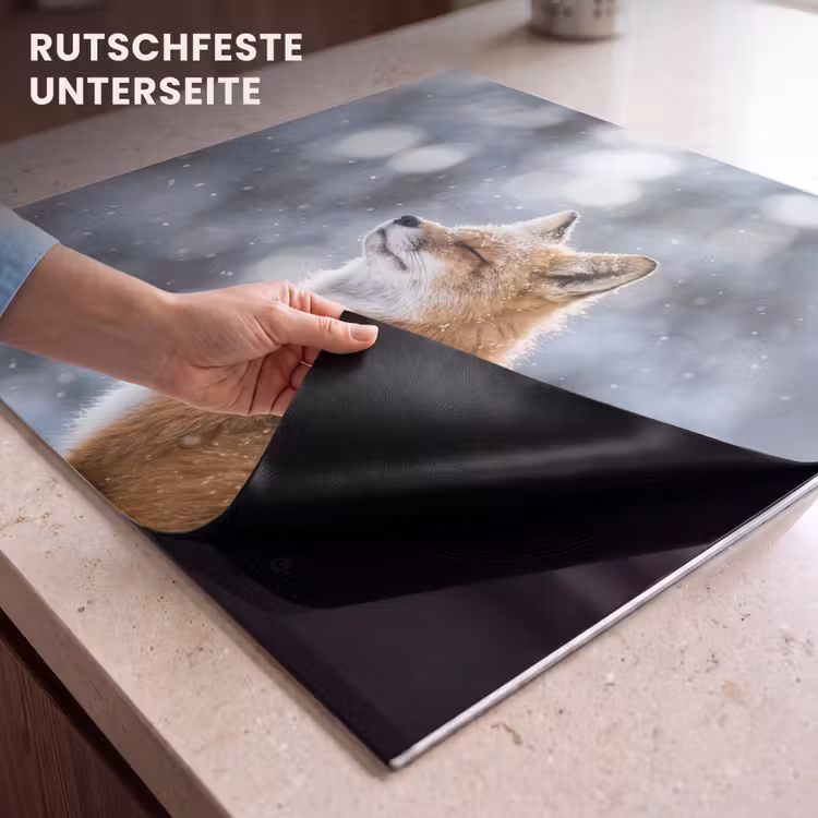 Herdabdeckplatte - Fuchs - Schneefall - Porträt - Winter - Atmosphärisch — 6