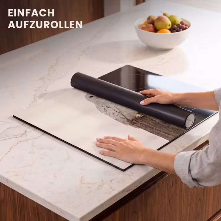 Herdabdeckplatte - Schneeeule - Pfahl - Winter - Porträt - Majestätisch — 7