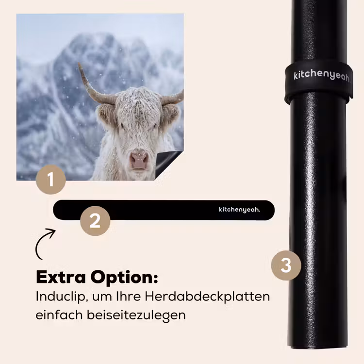 Herdabdeckplatte - Schottische Highlander - Schnee - Berge - Winter — 8