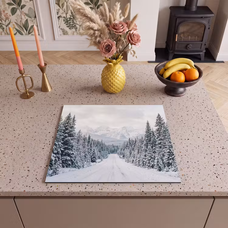 Herdabdeckplatte - Straße - Schnee - Nadelwald - Winter - Abenteurer — 3