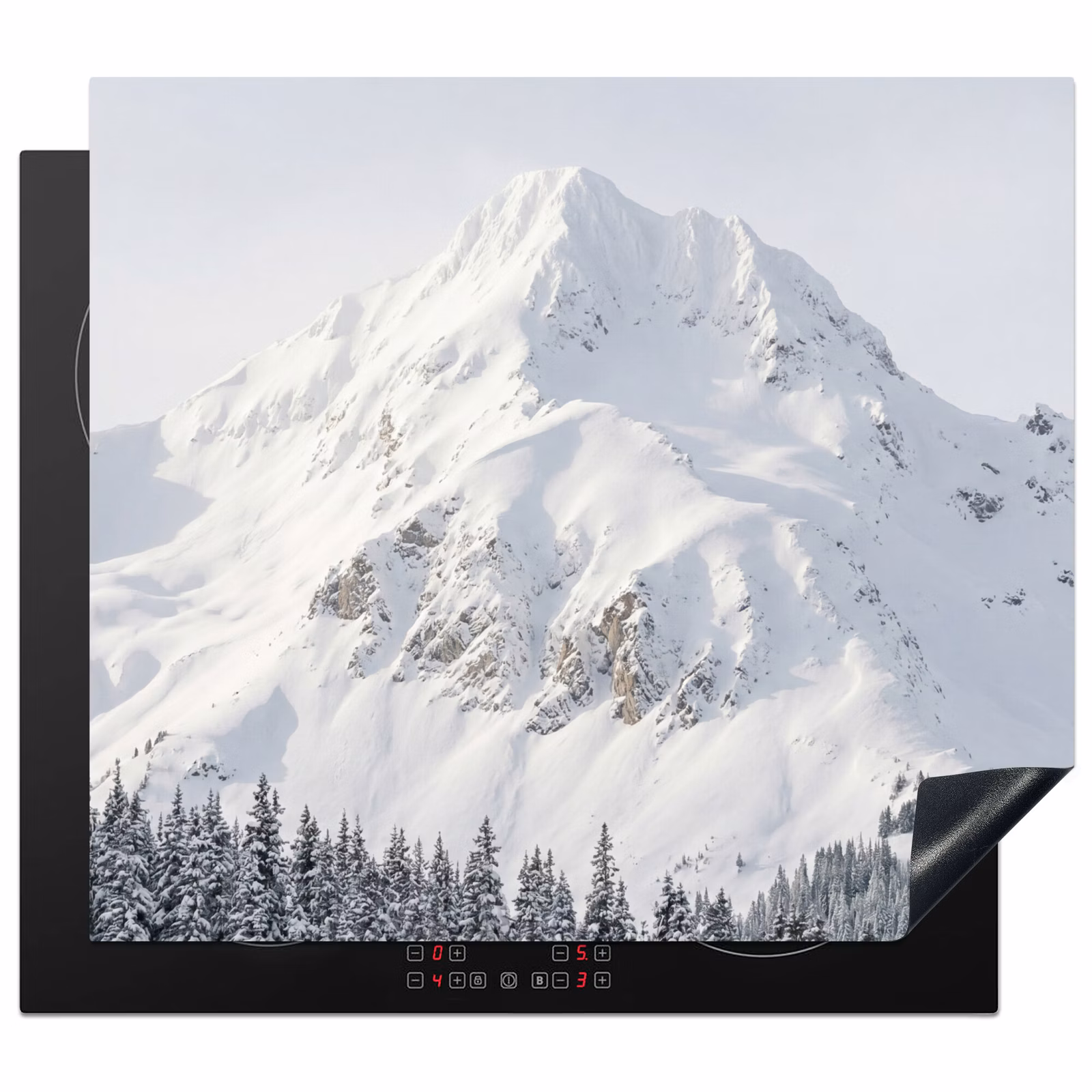 Herdabdeckplatte - Berg - Schnee - Winter - Natur - Weiß — 1