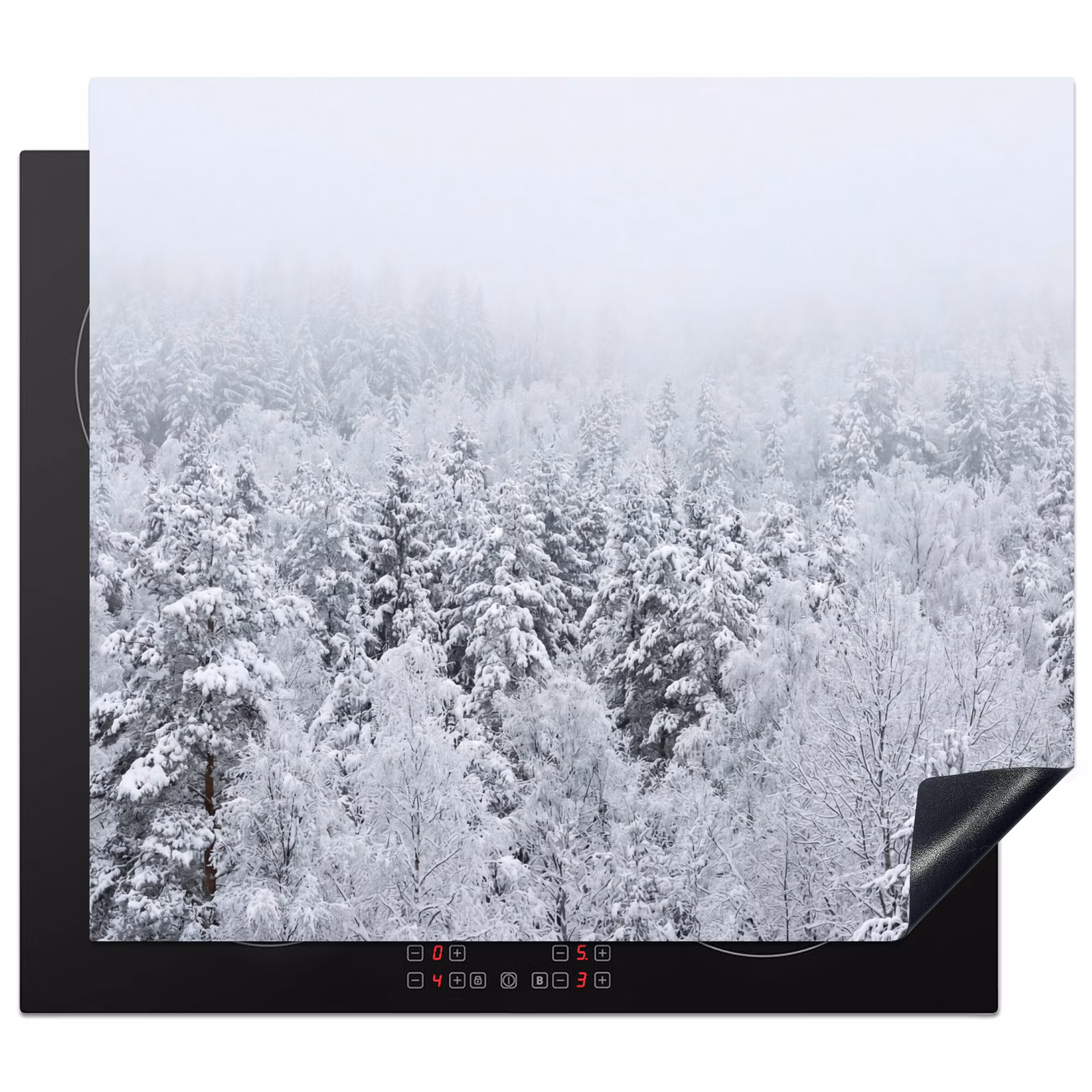 Herdabdeckplatte - Wald - Schnee - Winter - Natur - Weiß — 1